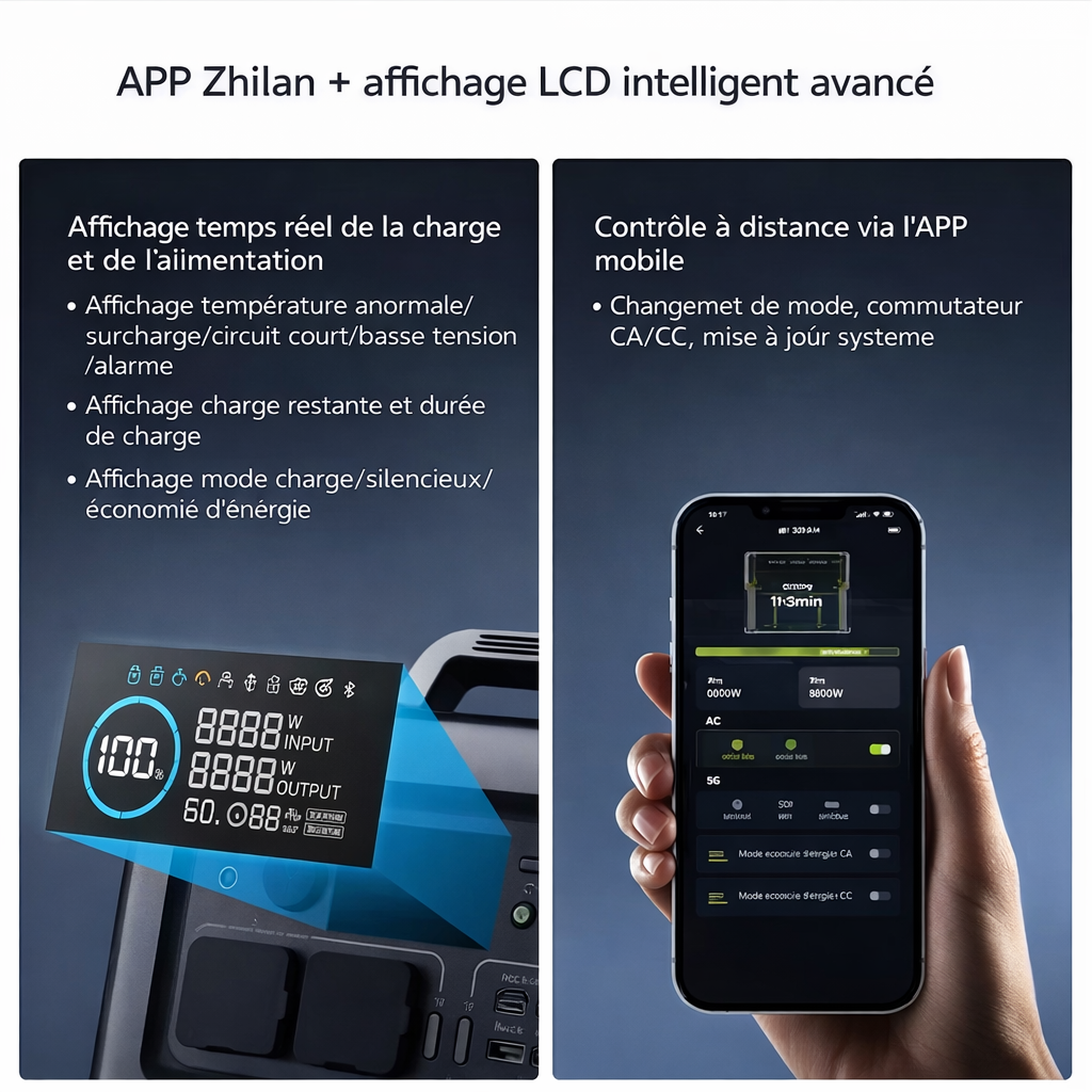 Station d’Énergie Portable Haute Puissance – Électricité d’Urgence pour Voiture, Camping et Coupures de Courant