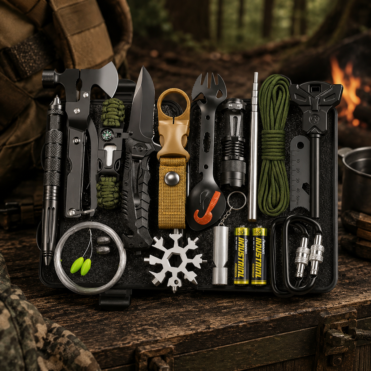 Kit de Survie Outdoor – Les Outils Essentiels pour Rester Prêt en Toutes Circonstances