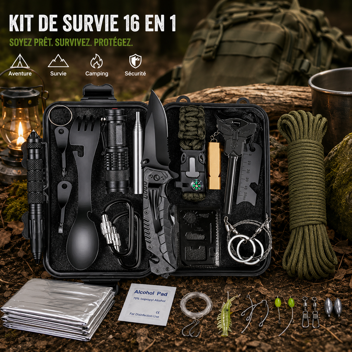 Kit de Survie Outdoor – Les Outils Essentiels pour Rester Prêt en Toutes Circonstances