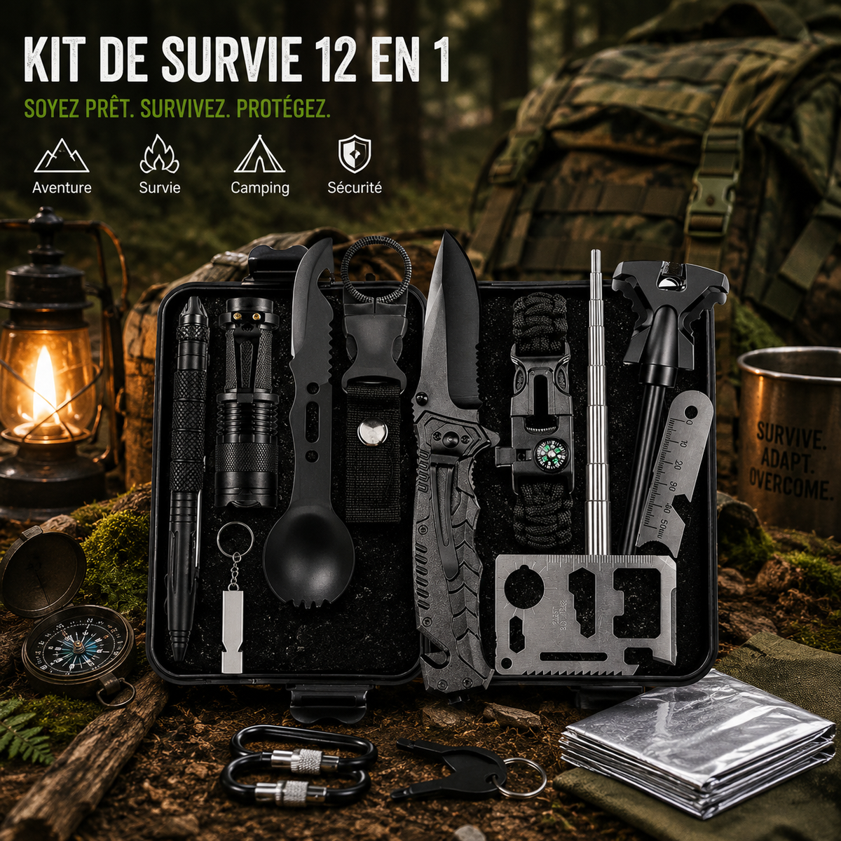 Kit de Survie Outdoor – Les Outils Essentiels pour Rester Prêt en Toutes Circonstances