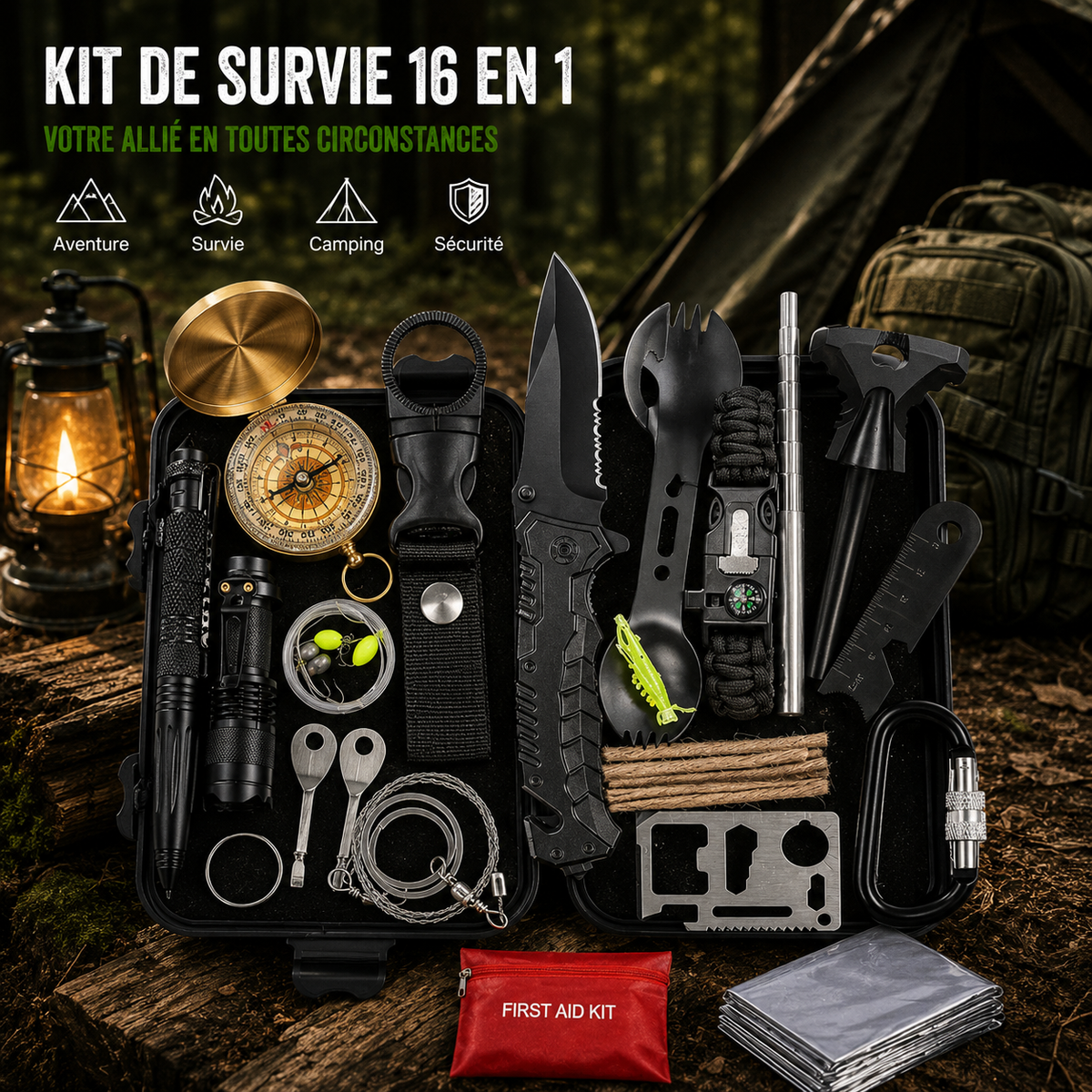 Kit de Survie Outdoor – Les Outils Essentiels pour Rester Prêt en Toutes Circonstances