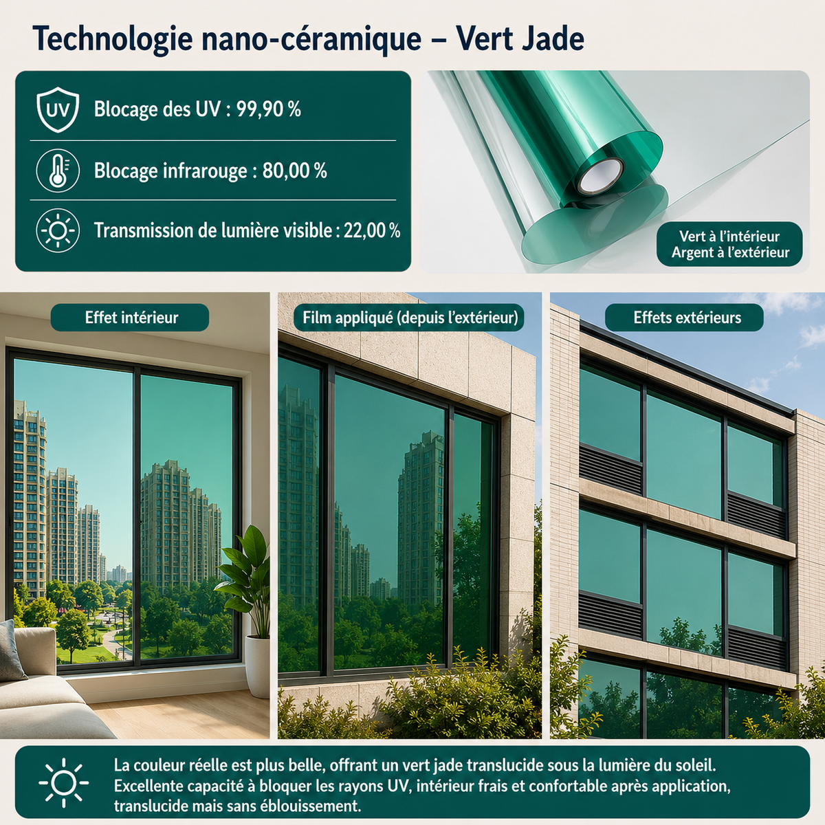 Film de Protection Thermique pour Vitres – Confort et Protection Solaire au Quotidien