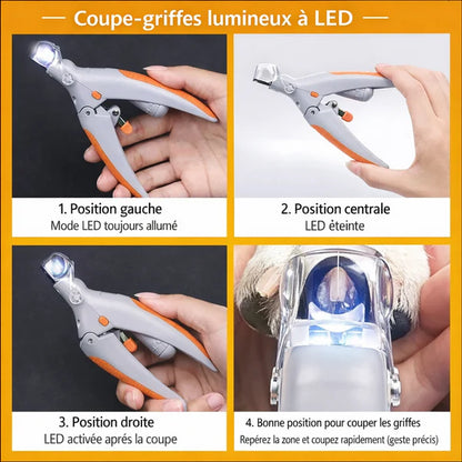 Coupe-Griffes LED pour Chien et Chat – Une Coupe Précise et Sans Stress