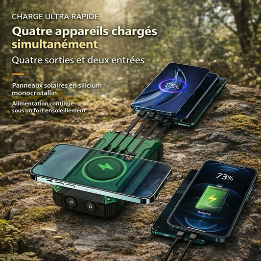 Wireless Charger Solar Portable Power Source